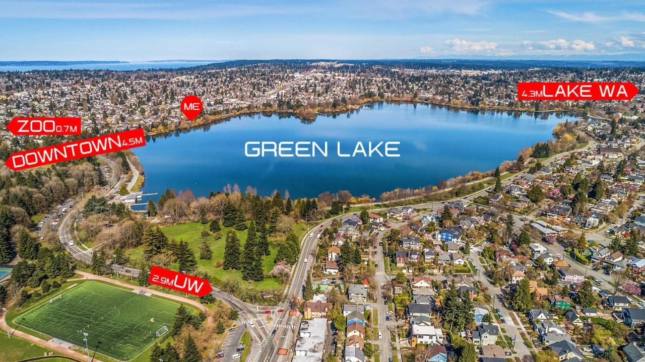 Green Lake 1St Line Home A With Central Air Conditioners Seattle Exterior foto